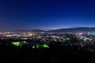 Fototapeta na wymiar 長野　松本と安曇野の夜景　松本城山公園からの眺め