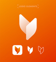Abstract letter Y logo design. Simple application icon