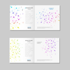 Brochure with abstract connect background
