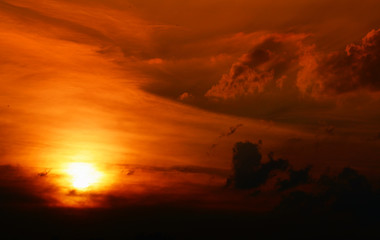 Clouds at sunset