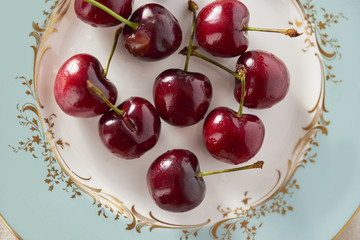 Cherries on a Plate