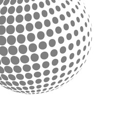 Abstract halftone effect 3d sphere