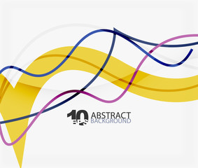 Vector wave lines abstract background