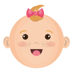 Baby face happy icon vector illustration design graphic