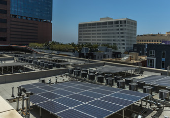 Solar panels and ac units