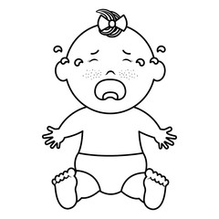 Baby clothes crying icon vector illustration design draw 
