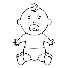 Baby clothes crying icon vector illustration design draw 