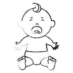 Baby clothes crying icon vector illustration design draw 