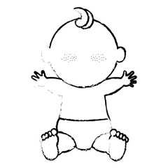 Baby clothes happy icon vector illustration design draw 