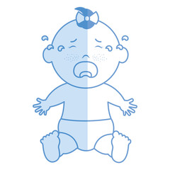 Baby clothes crying icon vector illustration design shadow 