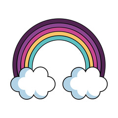 Rainbow sky isolated icon vector illustration design graphic