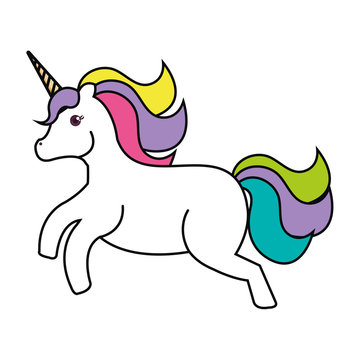 Unicorn animal horn icon vector illustration design graphic