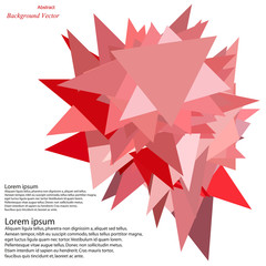 Triangles and white abstraction on white background circling chaotically