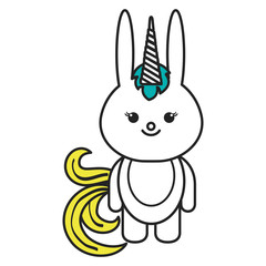 Stuffed animal rabbit icon vector illustration design graphic