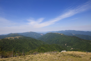 Fototapeta na wymiar 徳島県　剣山山頂　西側テラスからの風景