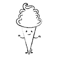Sweet cream children icon vector illustration design draw