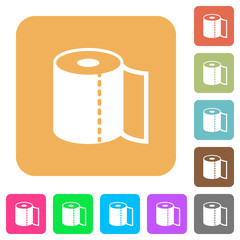 Paper towel rounded square flat icons