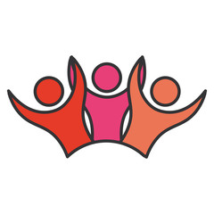 teamwork symbol silhouette icon vector illustration design