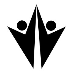 teamwork symbol silhouette icon vector illustration design