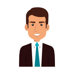 elegant businessman avatar character vector illustration design
