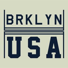 graphic usa brooklyn for shirt and print
