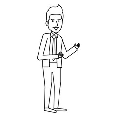 elegant businessman avatar character vector illustration design