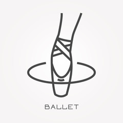 Line icon ballet © ductru