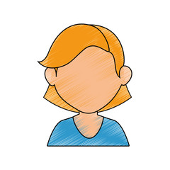 avatar woman icon over white background colorful design vector illustration