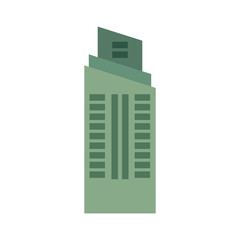 city building icon over white background vector illustration