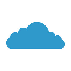 cloud icon over white background vector illustration