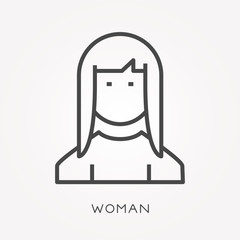 Line icon woman