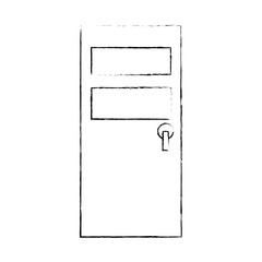 door icon over white background vector illustration