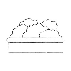 plant in a pot  icon over white background vector illustration