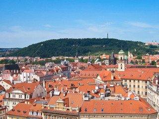 Fototapeta na wymiar view of Prague from the Prague Castle, Czech Republic