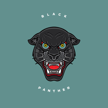 black panther face tattoo