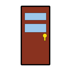 door icon over white background vector illustration