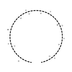 circle shape icon over white background vector illustration