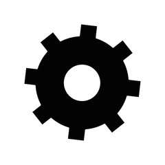 gear wheel icon over white background vector illustration