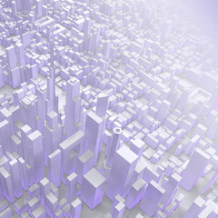 low poly Abstract city