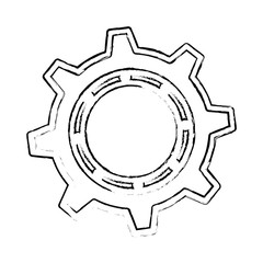 gear wheel icon over white background vector illustration