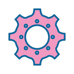 gear wheel icon over white background colorful design vector illustration