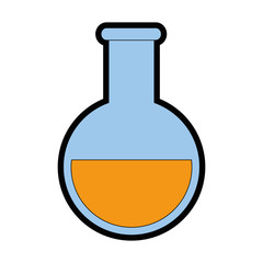 chemical flask icon over white background vector illustration