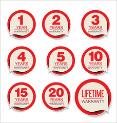 Guarantee stickers modern design collection