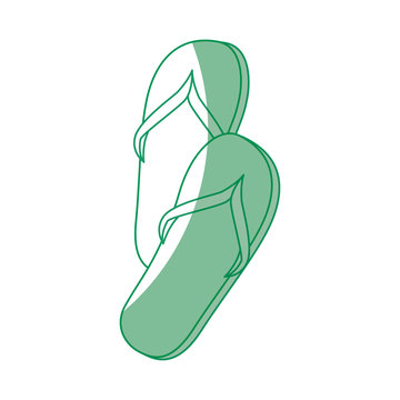sandals icon over white background vector illustration