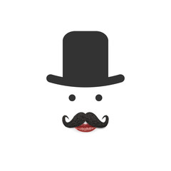 Retro mustache Icon.