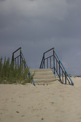 Stairs on the beach