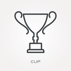 Line icon cup