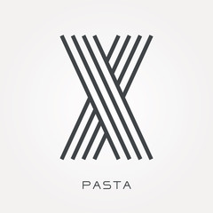 Line icon pasta