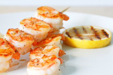 Grilled tiger shrimps