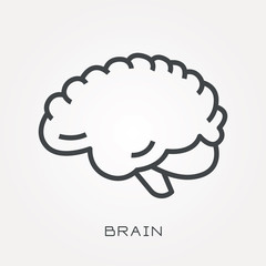 Line icon brain